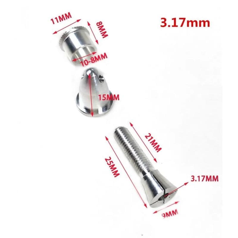 3.17mm RC Aluminum Bullet Propeller Adapter Holder for Brushless Motor (Collet Type) - 1Pcs - View 2