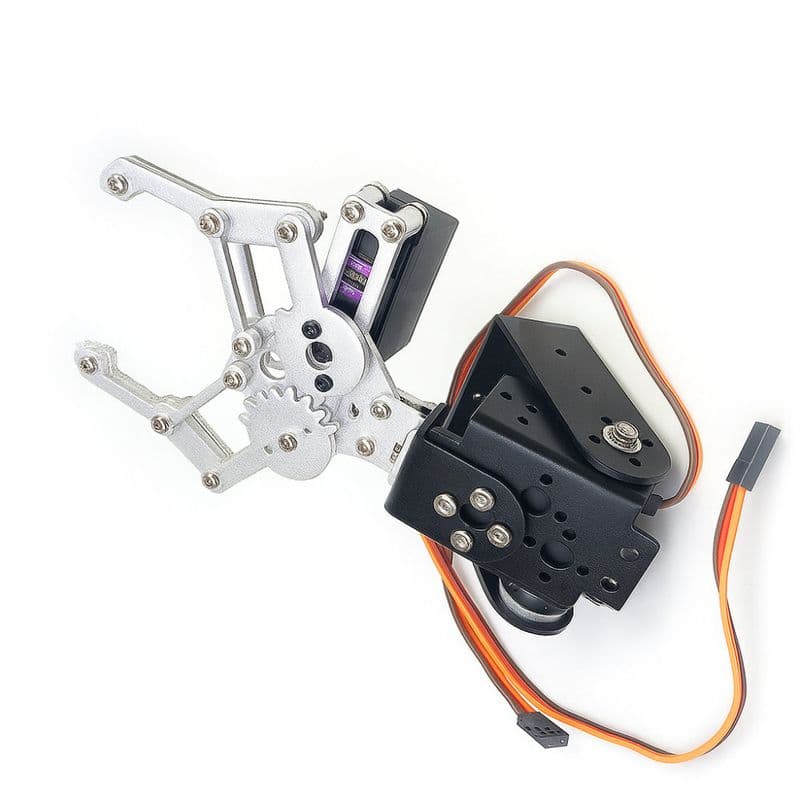 Complete set DIY 2DOF Robot Arm Manipulator Claw (Mechanical Metal Gripper) without motors - View 2