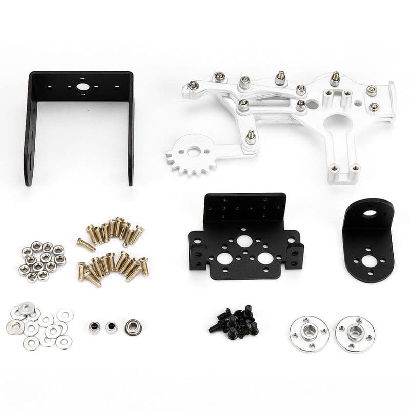 Complete set DIY 2DOF Robot Arm Manipulator Claw (Mechanical Metal Gripper) without motors - View 3
