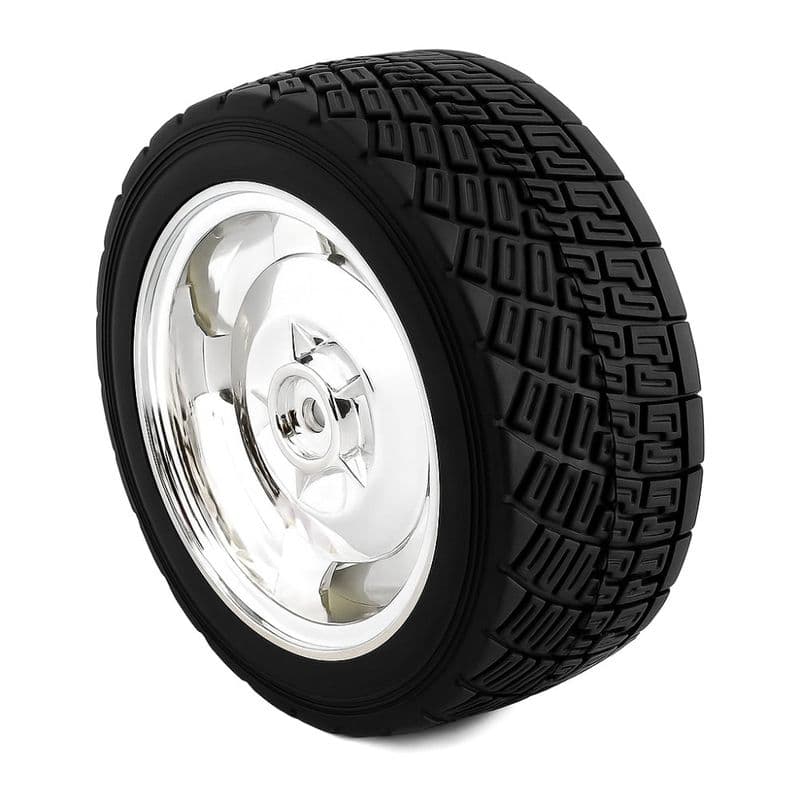 83mm Large and 35mm Width Friction Sponge Robot rubber wheel (Silver) - View 3