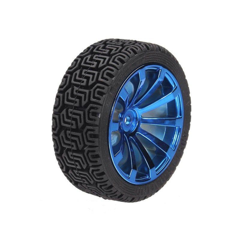 65mm Large Friction Sponge Robot rubber wheel (Blue) - View 1