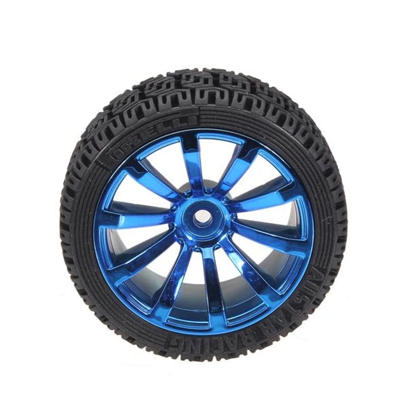 65mm Large Friction Sponge Robot rubber wheel (Blue) - View 2