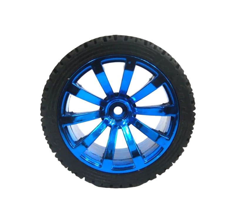 65mm Large Friction Sponge Robot rubber wheel (Blue) - View 3