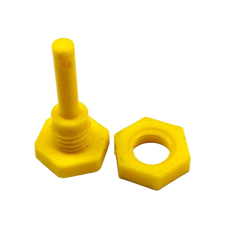 Plastic Dead Axle with Nut Length 45mm Bolt Head Dia 21mm - View 2