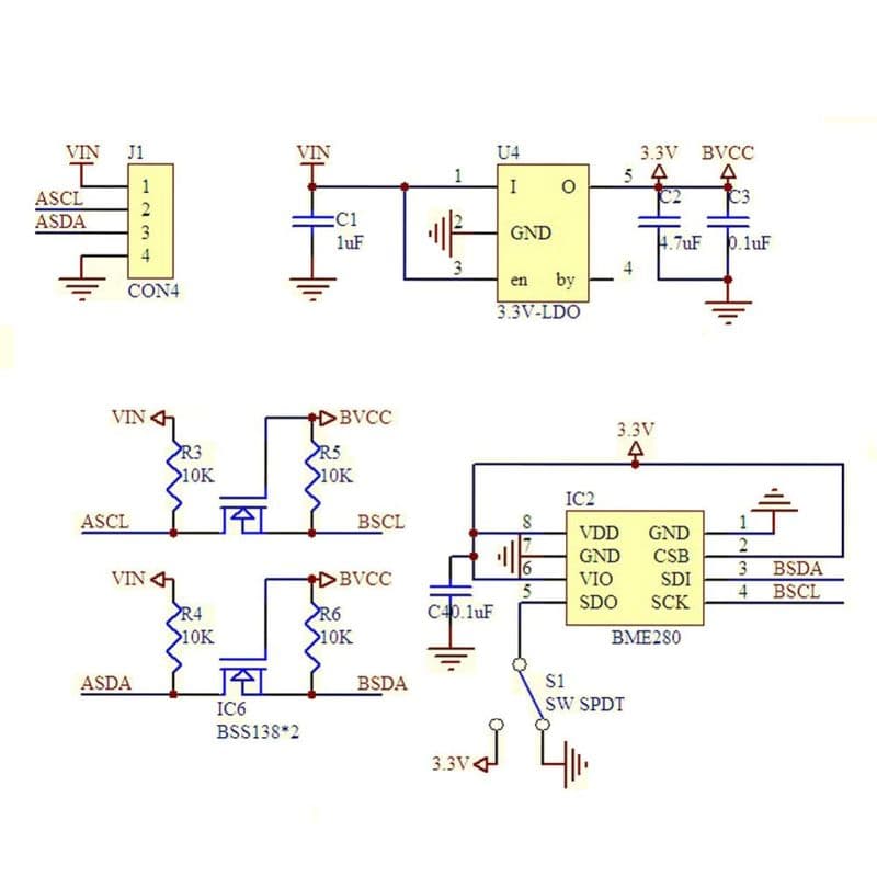 BME280 5V Temperature and Humidity Barometric Pressure Sensor - View 3