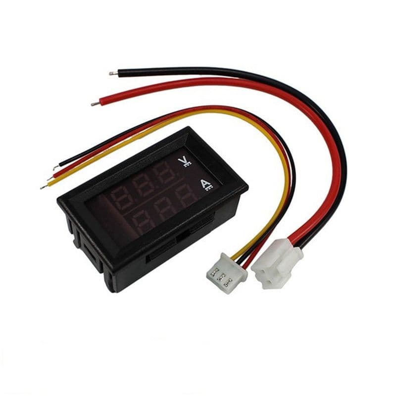 Dual Led 0.28 ” Display for DC0-100V Voltage and Current Digital Meter Panel Red Blue 10A adjustable - View 1