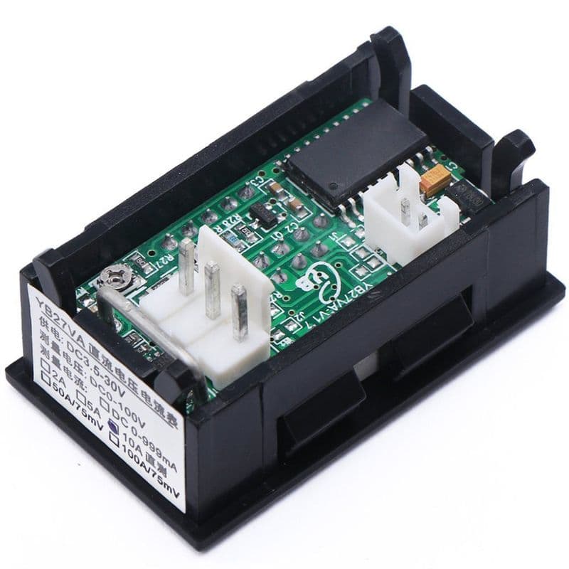 Dual Led 0.28 ” Display for DC0-100V Voltage and Current Digital Meter Panel Red Blue 10A adjustable - View 3