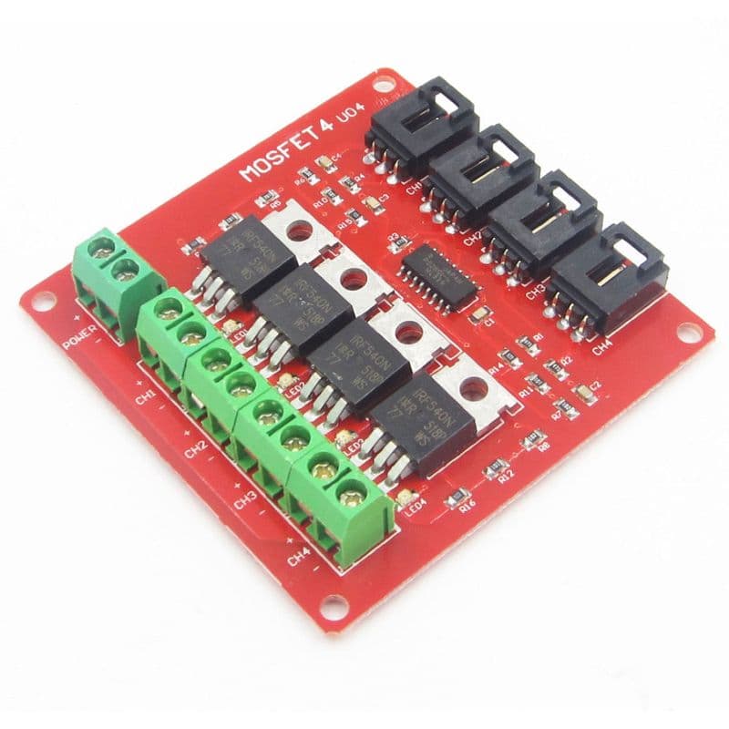 IRF540 Isolation Power Module Electronic Block 4 Channel MOSFET Switch - View 3