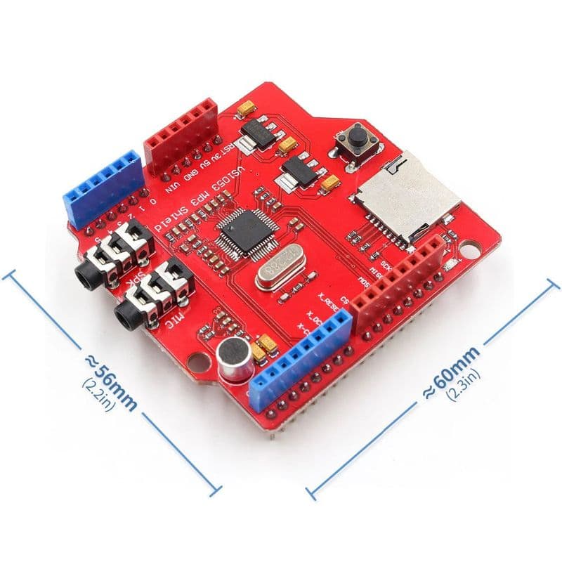 VS1053 MP3 Recording Module Development Board with Onboard Recording Function - View 3