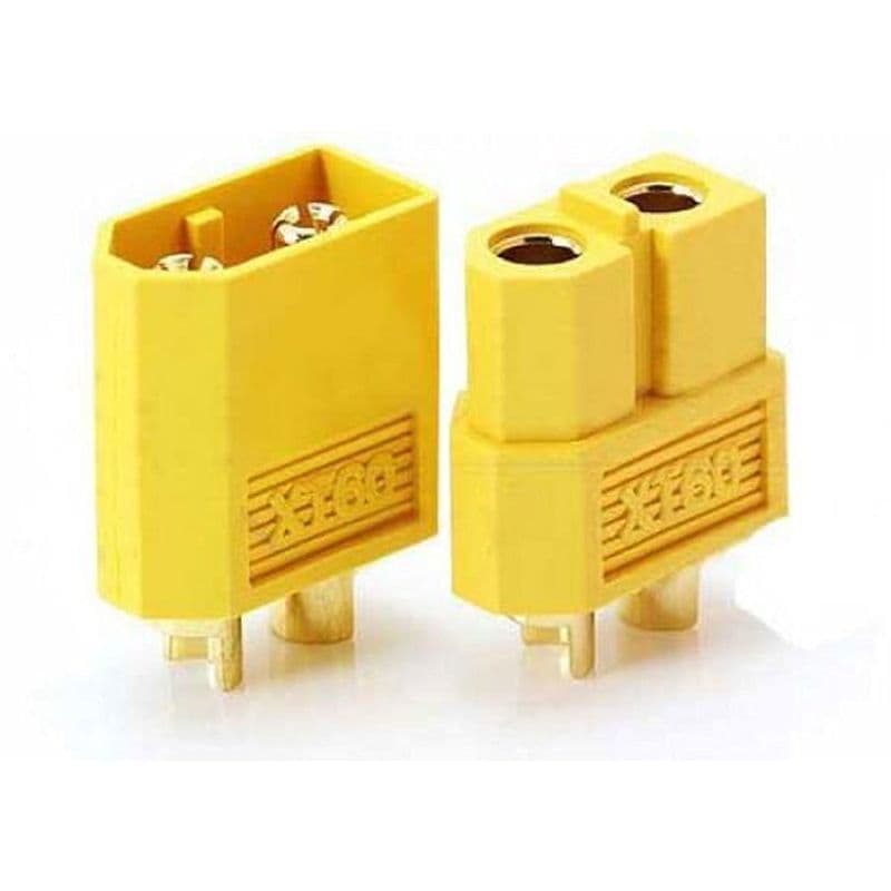 XT60 Male-Female Connector Pair for Lipo Battery - View 1