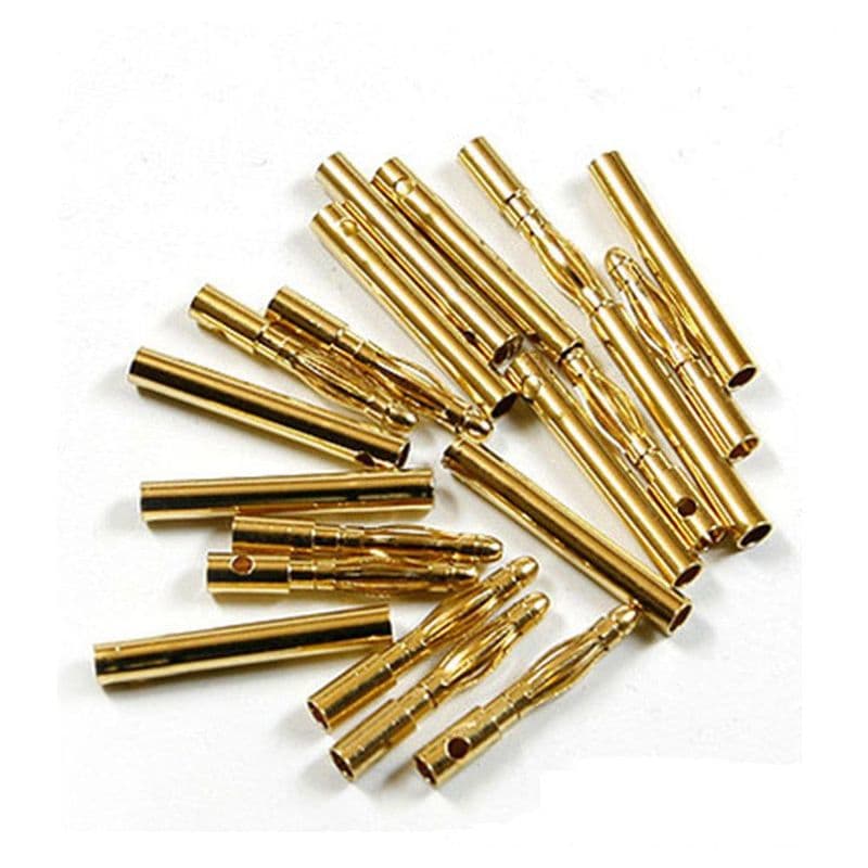 2mm Male and Female Gold Bullet Banana Connector - View 2