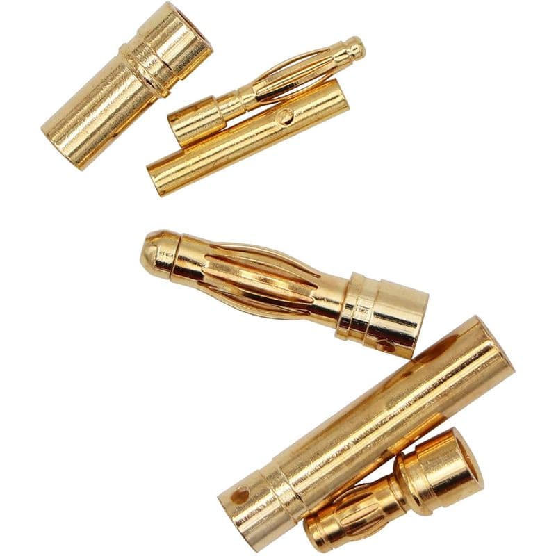 2mm Male and Female Gold Bullet Banana Connector - View 3