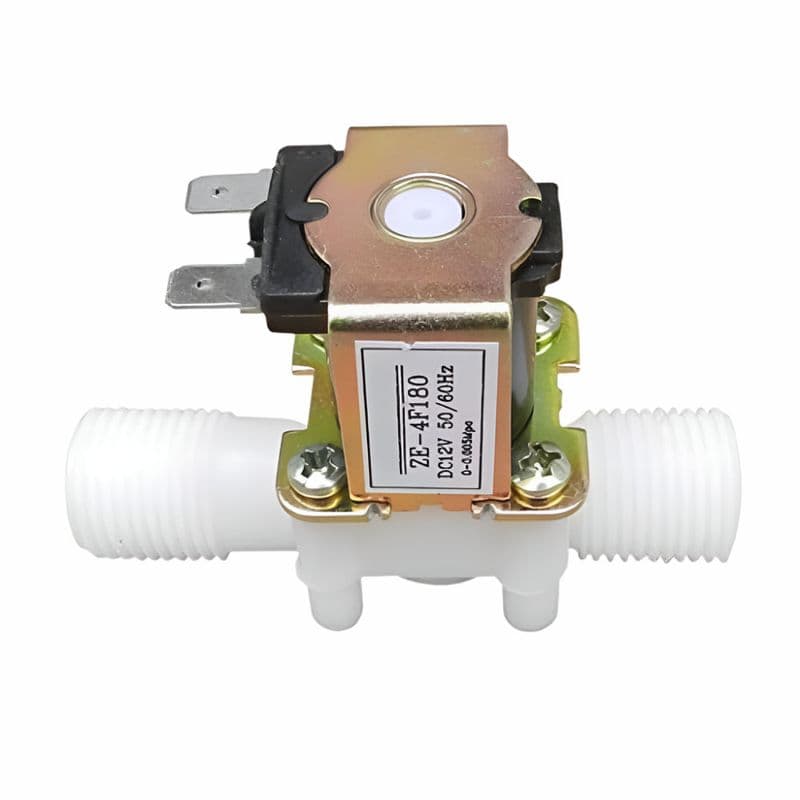 1/2inch Normal Closed Plastic 12V 4 point G1/2 DN15 water inlet valve and drain valve solenoid valve - View 1