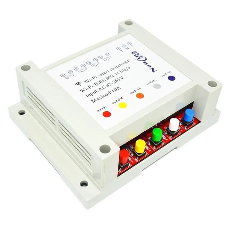 2.4 GHz ESP8285 433 Mhz 4 Channel RF Transmitter, Dual Mode Wireless and WiFi Control Switch 220V four Relay - View 3