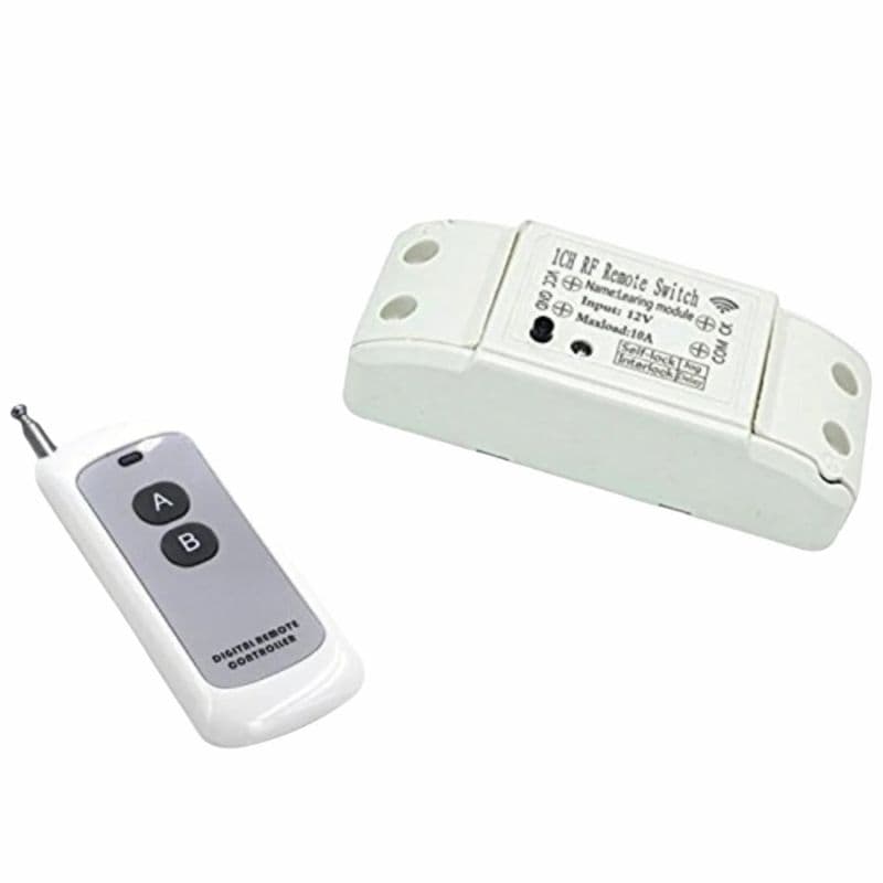 12V One Channel RF 433 Mhz Wireless switch with 2 Key 433 Mhz Remote Controller - View 1