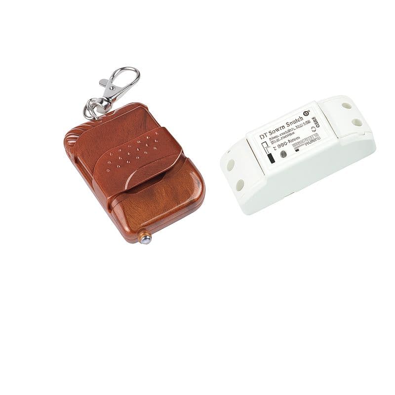 5V One Channel RF 315 Mhz Wireless switch with 2 Key 315 Mhz Brown Remote Controller - View 1