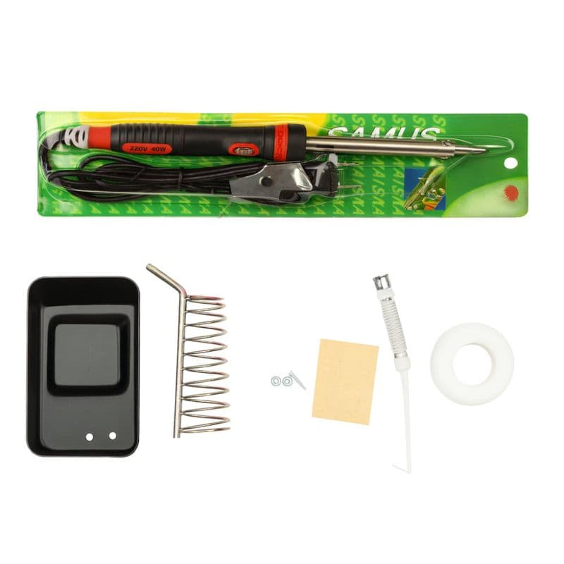 40W Soldering Iron Combo Kit – Stand, Sponge & Solder Wire (Economy) - View 1