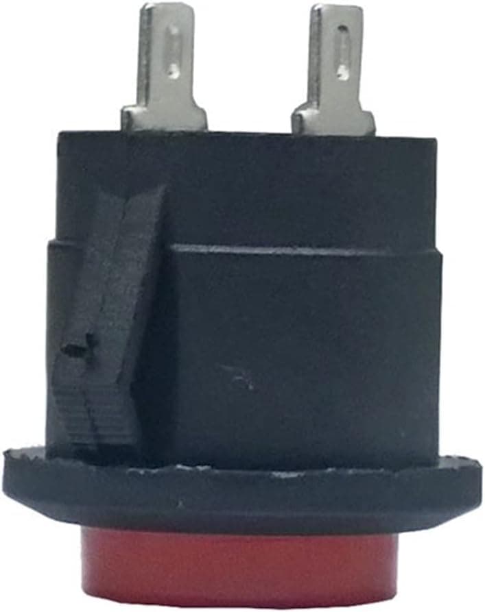 16MM 2 Pin Self-Reset Round Cap Push Button Switch - Red/Black - View 2