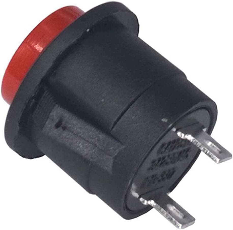 16MM 2 Pin Self-Reset Round Cap Push Button Switch - Red/Black - View 3