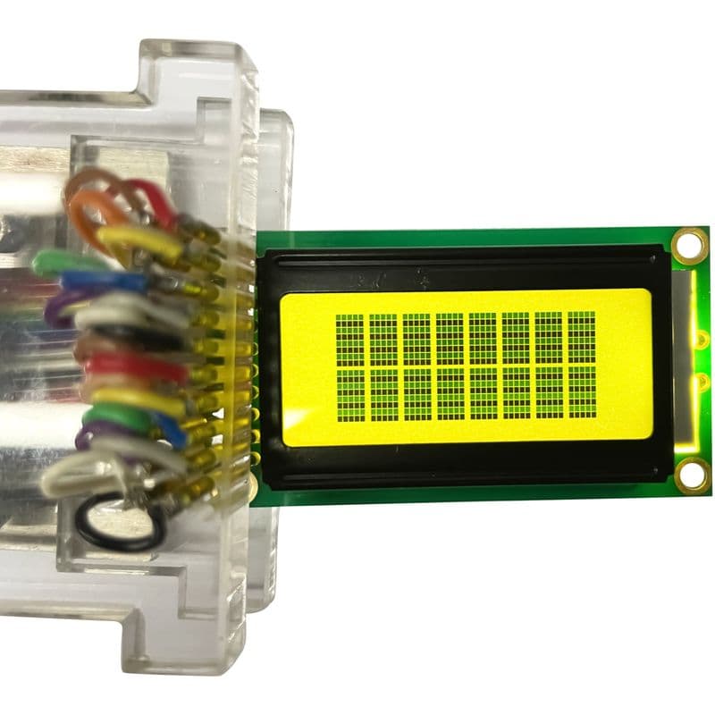Original JHD 8×2 Character LCD Display With Yellow Backlight - View 3