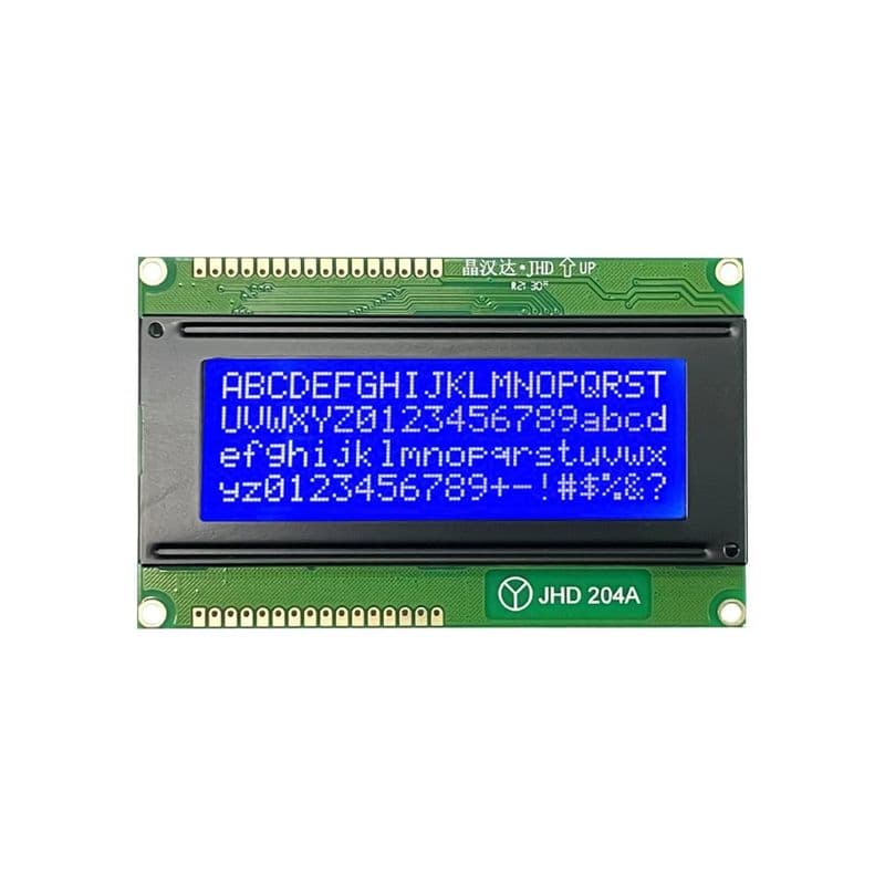 Original JHD 20×4 character LCD Display with Blue Backlight - View 1