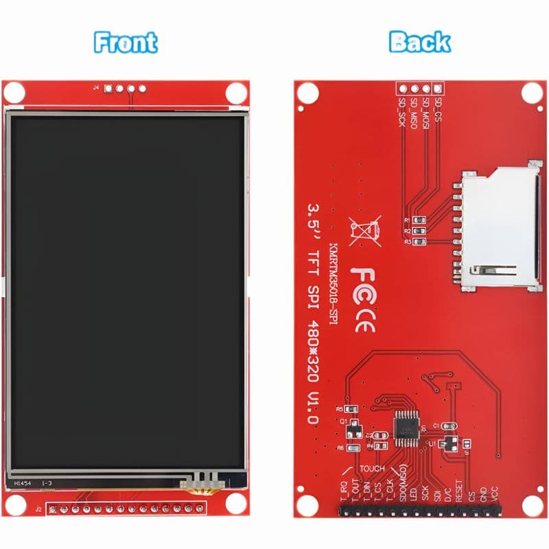 3.5" SPI Interface TFT ILI9488 18bit Display Screen Module With Touch Screen With Memory Card Extension with Stylus - View 2