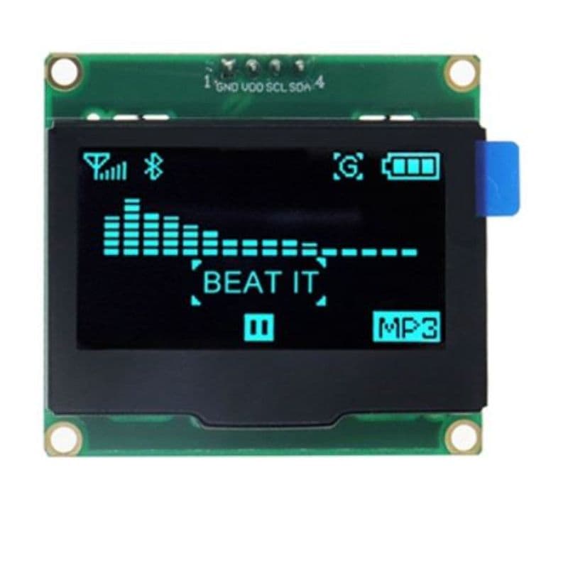 OLED 1.54 inch, 4 PIN IIC Interface (Blue) - View 1