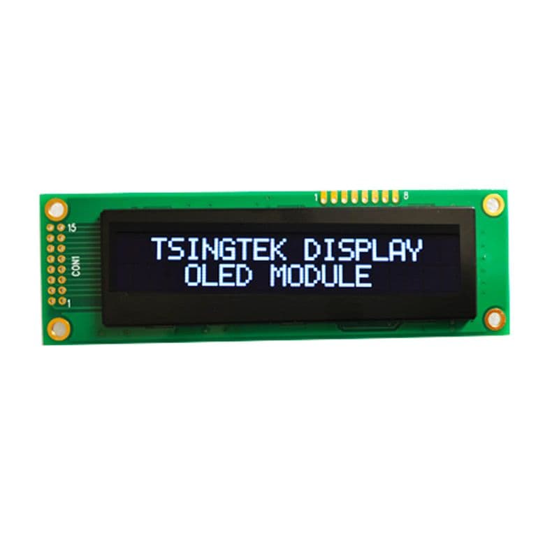 20x2 2002 Character OLED Display WHITE TEXT Color - View 1