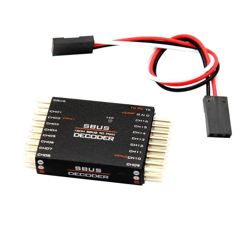 SBUS to 16CH 16 channel PWM/PPM Decoder converter two-way PPM - View 1