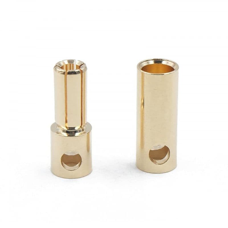 5.5mm Male and Female Gold Bullet Banana Connector - View 3