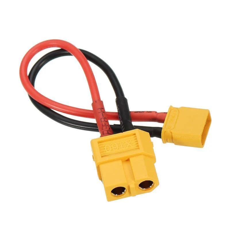 XT30 to XT60 Female Male Plug Connector Adapter 50mm 16AWG Silicone Wire - View 2