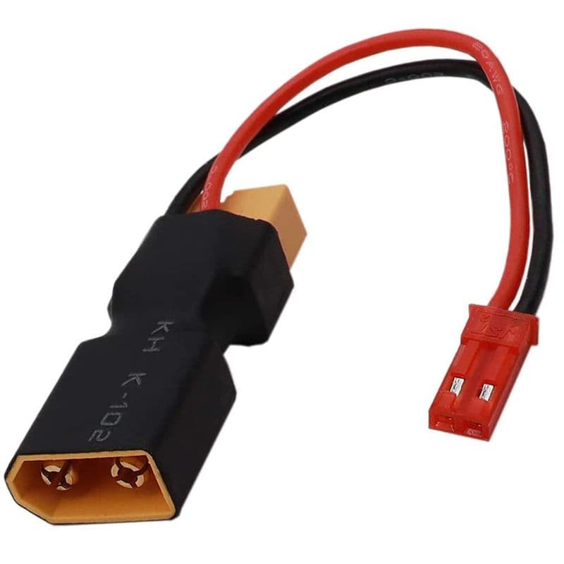Safe Connect XT-60 Connector Pair with JST Female Connector In-line Power Adapter Lead - View 1