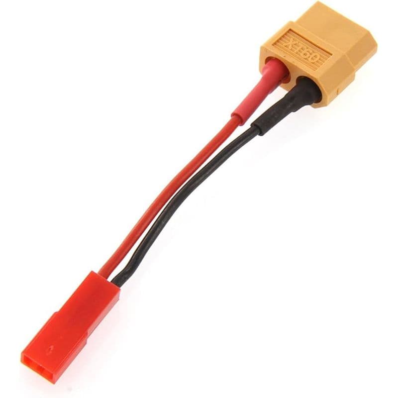 SafeConnect JST Male Connector to XT-60 Female Connector Battery Adapter Cable - View 1
