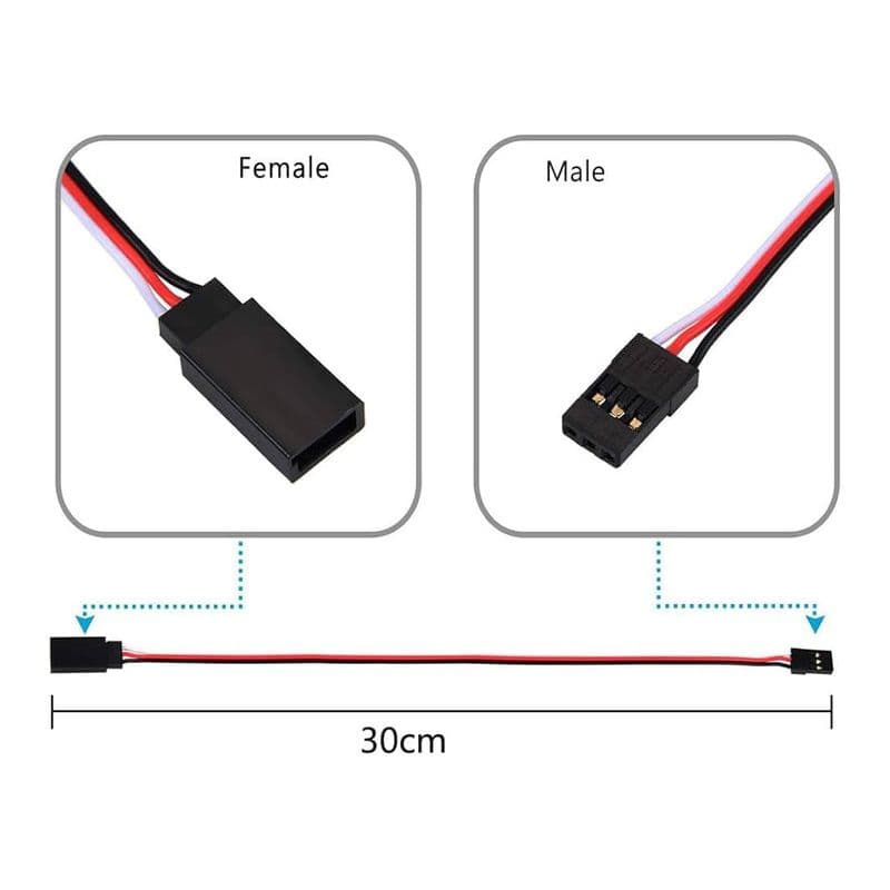 30CM JR Male To Futaba Female Plug Wire - View 2