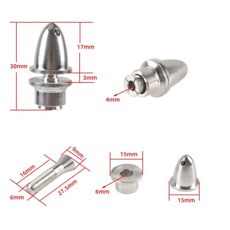 4mm RC Aluminum Bullet Propeller Adapter Holder for Brushless Motor - View 2