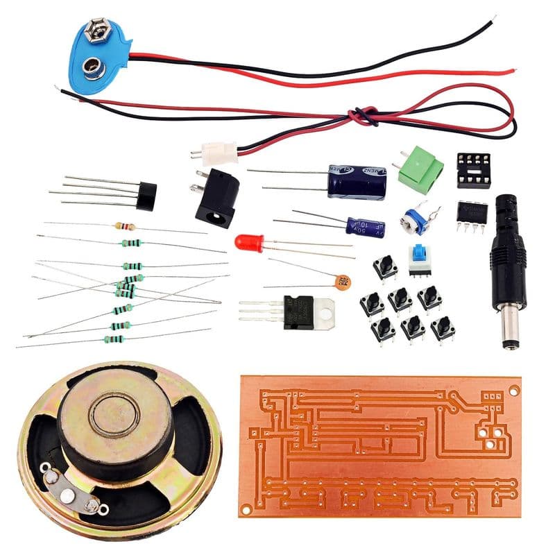 Simple electronic 555 timer keyboard - View 1