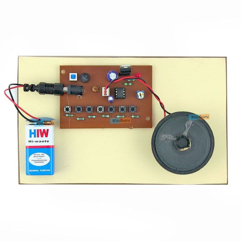 Simple electronic 555 timer keyboard - View 2