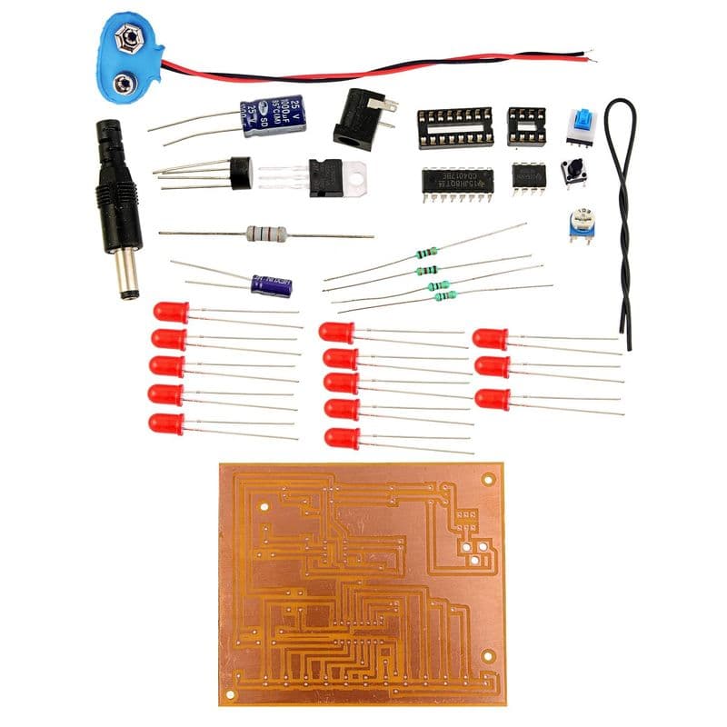 555 Timer Based Binary Counters - View 1