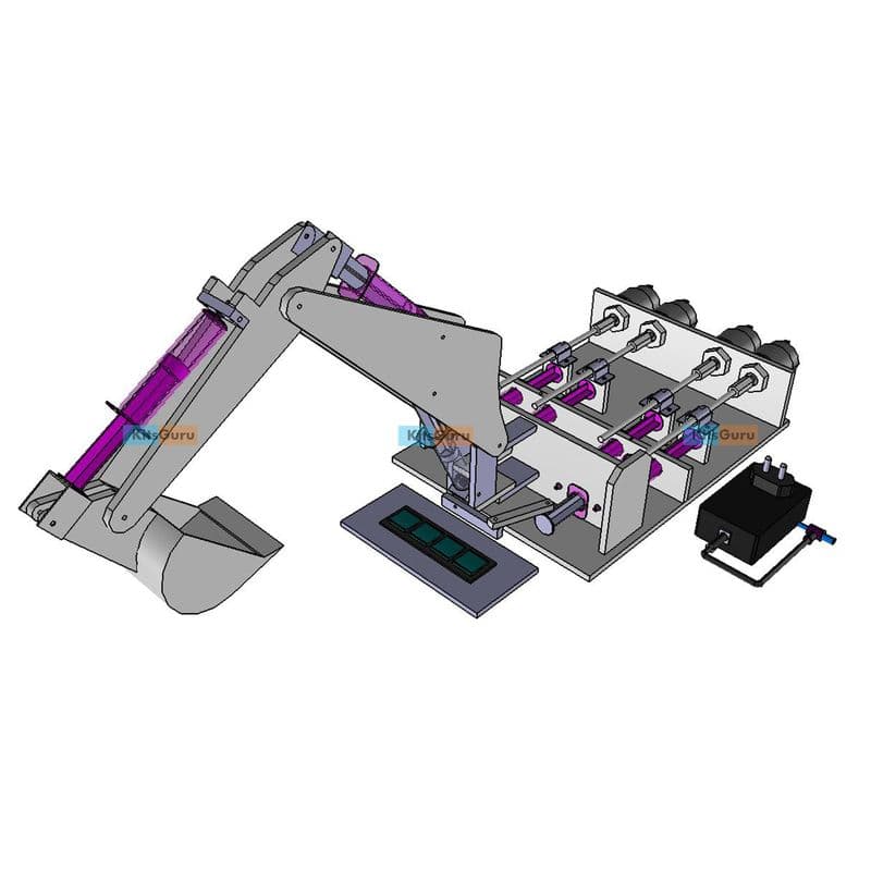 Four Axis hydraulic JCB using Syringe with Motor - View 1