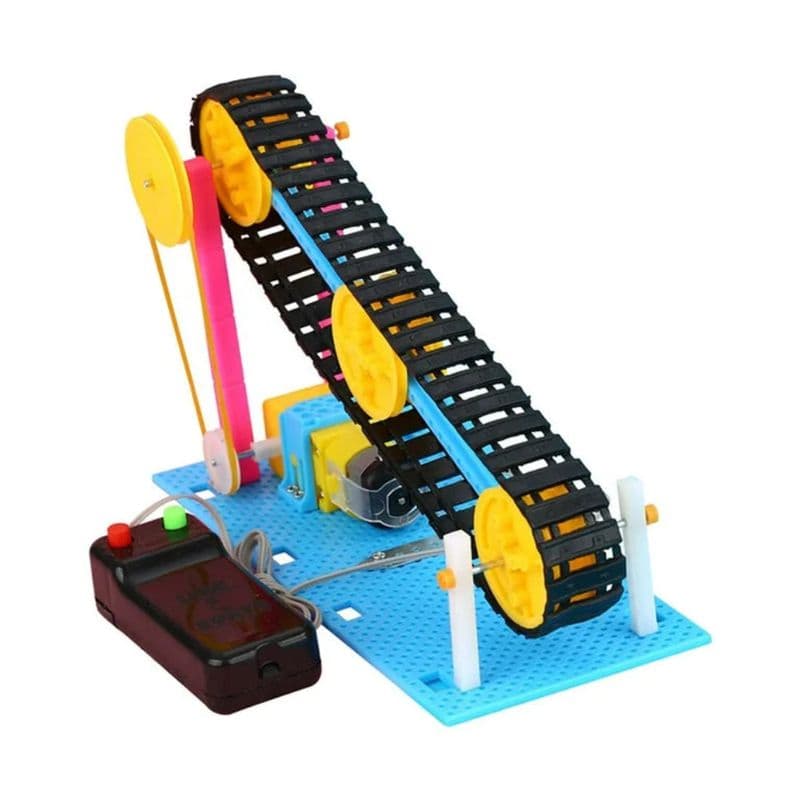 DIY Electric Conveyor Belt Machine – STEM Project for Kids - View 1