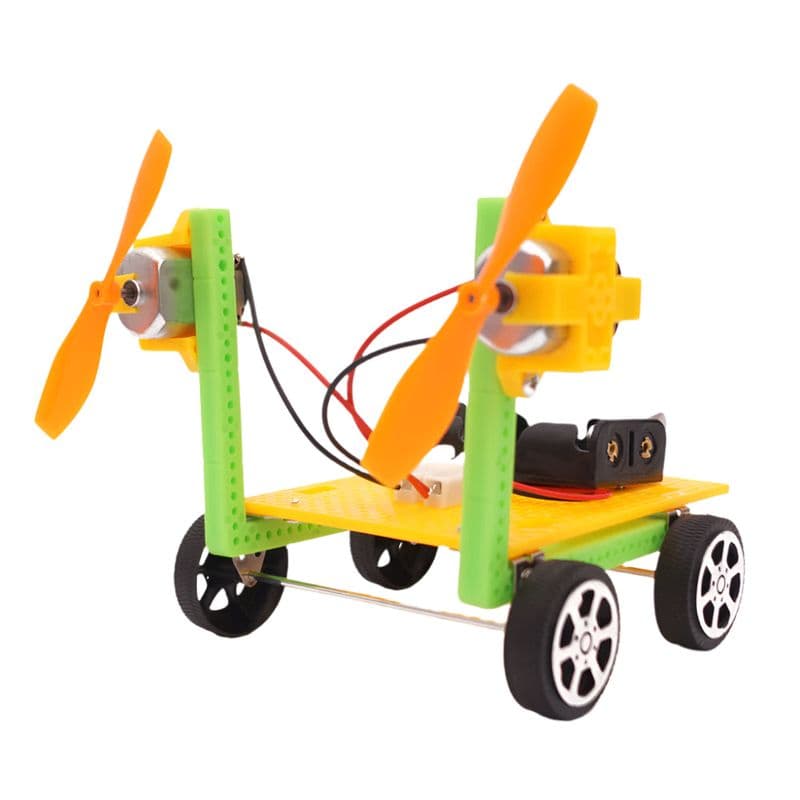 DIY Twin-Screw Aerodynamic Car – STEM Toy Model - View 1