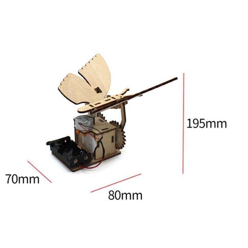 Mechanical Transmission Butterfly Puzzle – 3D Wooden Kit - View 2