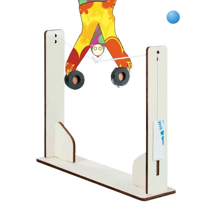 Tightrope Trickster! DIY Balancing Clown Find the centre of Gravity STEM Kit - View 2