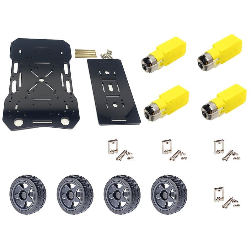 4WD Mini trolley chassis With Motor, Bracket & Wheels - View 2