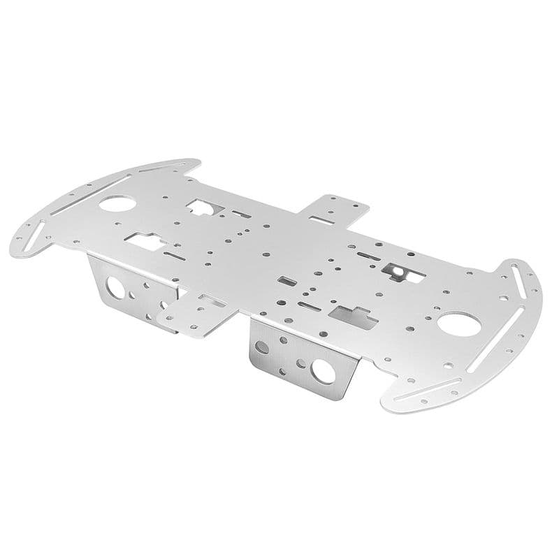 4WD 1.5mm Aluminum Alloy BO motor Robot Chassis Bottom Plate (with Motor Bracket) - View 3