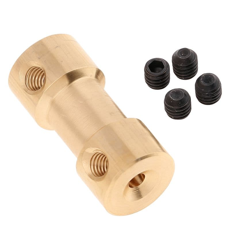 Double pass brass universal adapter coupling 3.17mm x 3mm - View 1