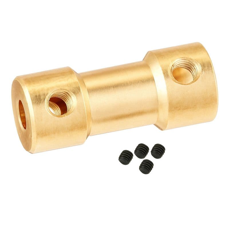 Double pass brass universal adapter coupling 3.17mm x 5mm - View 2
