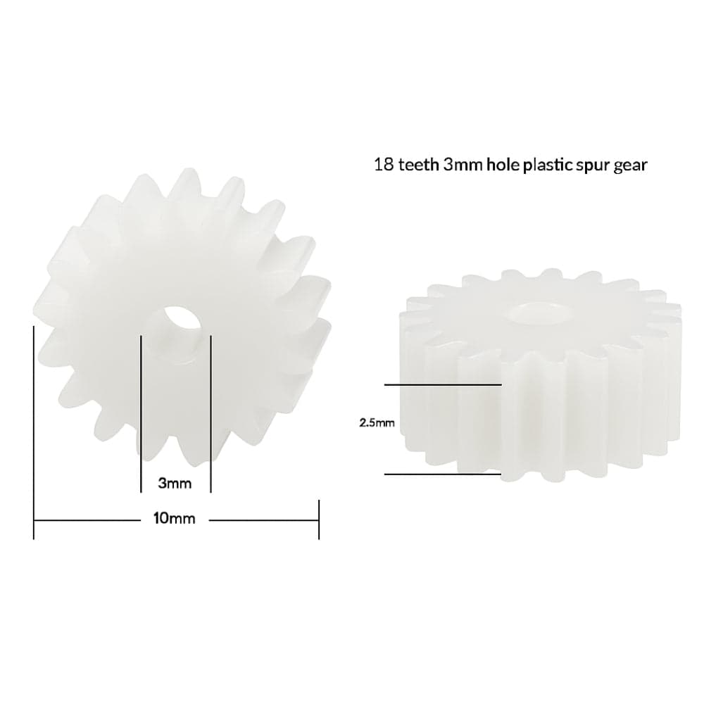 18 Teeth Plastic Gear 3mm Hole Plastic Spur Gear - View 2