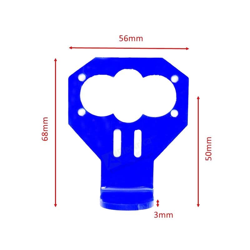 Blue Cartoon ultrasonic sensor fixing bracket HC-SR04 (No Screws) - View 2
