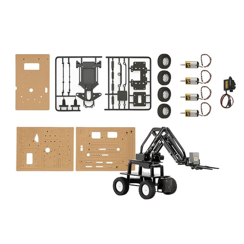 Dual Mode Four Wheel Chassis Car with Robotic Arm structural Parts with motors without controller - View 2